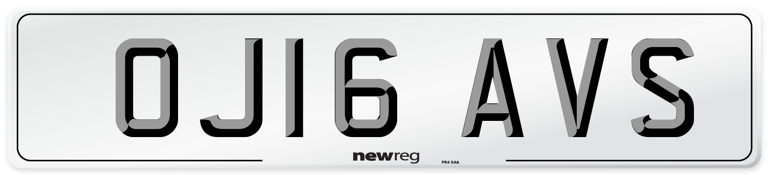 OJ16 AVS Number Plate from New Reg
